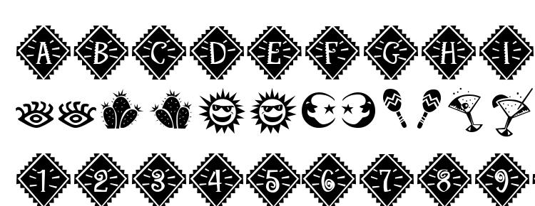 glyphs Maraca Extras font, сharacters Maraca Extras font, symbols Maraca Extras font, character map Maraca Extras font, preview Maraca Extras font, abc Maraca Extras font, Maraca Extras font