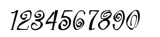 Maraca Italic Font, Number Fonts