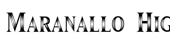 Maranallo High font, free Maranallo High font, preview Maranallo High font