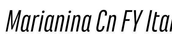 Marianina Cn FY Italic font, free Marianina Cn FY Italic font, preview Marianina Cn FY Italic font