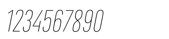 Marianina Cn FY Thin Italic Font, Number Fonts