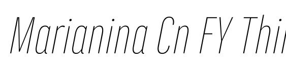 Marianina Cn FY Thin Italic Font