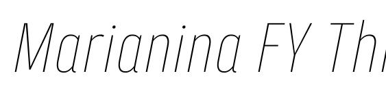 Marianina FY Thin Italic font, free Marianina FY Thin Italic font, preview Marianina FY Thin Italic font
