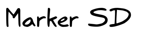 шрифт Marker SD, бесплатный шрифт Marker SD, предварительный просмотр шрифта Marker SD