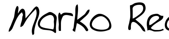 шрифт Marko Regular, бесплатный шрифт Marko Regular, предварительный просмотр шрифта Marko Regular