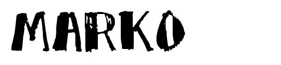 шрифт Marko, бесплатный шрифт Marko, предварительный просмотр шрифта Marko