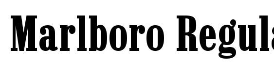 Marlboro Regular font, free Marlboro Regular font, preview Marlboro Regular font