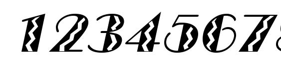 MarqueeFlash Italic Font, Number Fonts