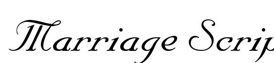Marriage Script Normal font, free Marriage Script Normal font, preview Marriage Script Normal font