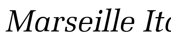 шрифт Marseille Italic, бесплатный шрифт Marseille Italic, предварительный просмотр шрифта Marseille Italic