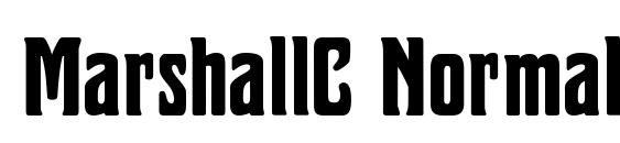шрифт MarshallC Normal, бесплатный шрифт MarshallC Normal, предварительный просмотр шрифта MarshallC Normal