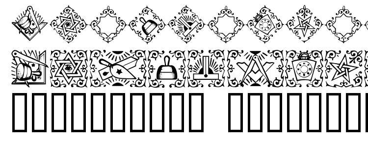 glyphs Masonic font, сharacters Masonic font, symbols Masonic font, character map Masonic font, preview Masonic font, abc Masonic font, Masonic font