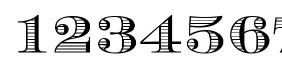 Maurice Stripes Regular Font, Number Fonts