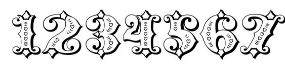 Mavericks Lucky Hearts Font, Number Fonts