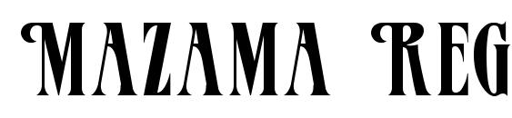 Mazama Regular Font