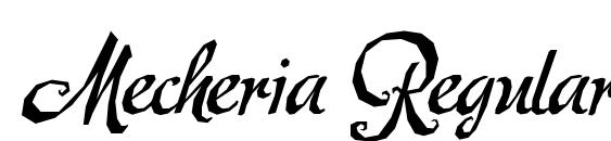 Mecheria Regular font, free Mecheria Regular font, preview Mecheria Regular font