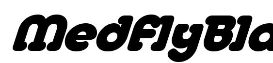 шрифт MedflyBlack Italic, бесплатный шрифт MedflyBlack Italic, предварительный просмотр шрифта MedflyBlack Italic
