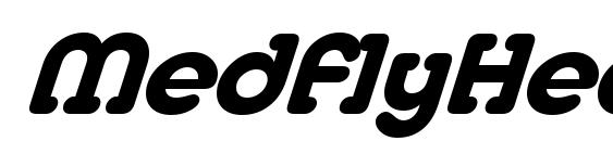 шрифт MedflyHeavy Italic, бесплатный шрифт MedflyHeavy Italic, предварительный просмотр шрифта MedflyHeavy Italic