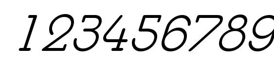 MedflyLight Italic Font, Number Fonts