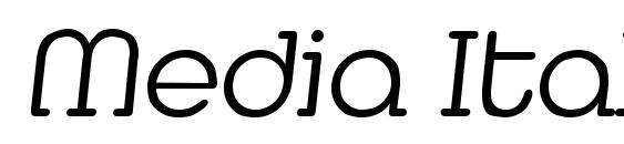 шрифт Media Italic, бесплатный шрифт Media Italic, предварительный просмотр шрифта Media Italic