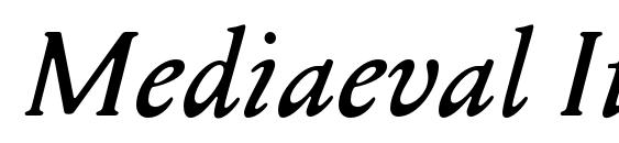 Шрифт Mediaeval Italic