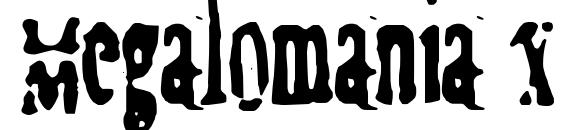 Megalomania x font, free Megalomania x font, preview Megalomania x font