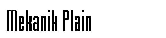 Mekanik Plain font, free Mekanik Plain font, preview Mekanik Plain font