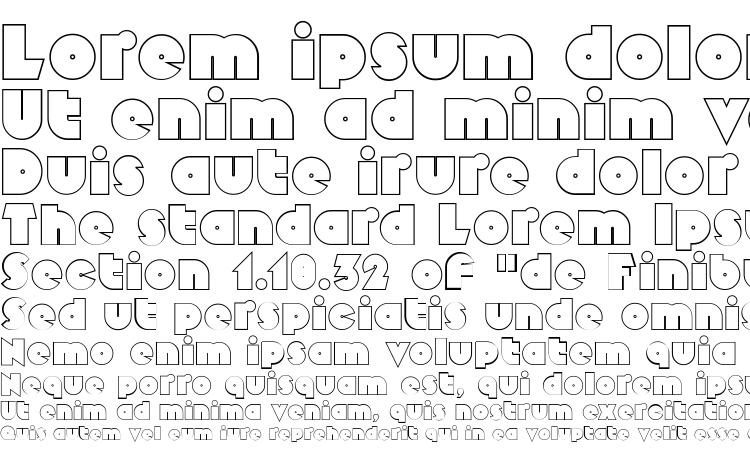specimens Mekon Outline font, sample Mekon Outline font, an example of writing Mekon Outline font, review Mekon Outline font, preview Mekon Outline font, Mekon Outline font