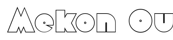 шрифт Mekon Outline, бесплатный шрифт Mekon Outline, предварительный просмотр шрифта Mekon Outline