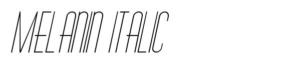 шрифт Melanin Italic, бесплатный шрифт Melanin Italic, предварительный просмотр шрифта Melanin Italic