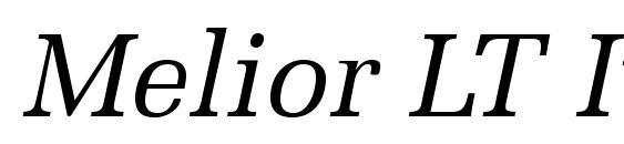 шрифт Melior LT Italic, бесплатный шрифт Melior LT Italic, предварительный просмотр шрифта Melior LT Italic