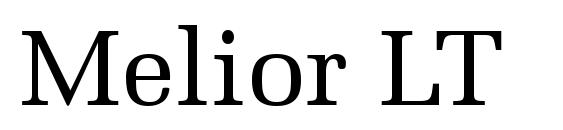 шрифт Melior LT, бесплатный шрифт Melior LT, предварительный просмотр шрифта Melior LT