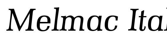 шрифт Melmac Italic, бесплатный шрифт Melmac Italic, предварительный просмотр шрифта Melmac Italic