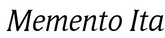 Memento Italic Font