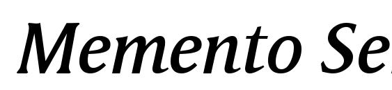 Memento SemiBold Italic Font
