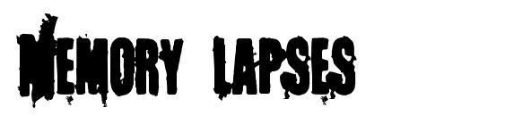Memory lapses font, free Memory lapses font, preview Memory lapses font
