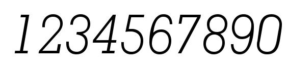 Memphis LT Light Italic Font, Number Fonts