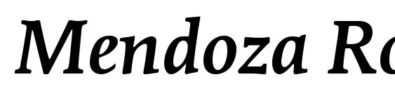 Mendoza Roman ITC Medium Italic Font