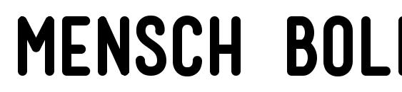 шрифт Mensch Bold, бесплатный шрифт Mensch Bold, предварительный просмотр шрифта Mensch Bold
