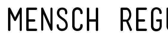 шрифт Mensch Regular, бесплатный шрифт Mensch Regular, предварительный просмотр шрифта Mensch Regular