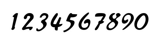 Menthol Italic Font, Number Fonts