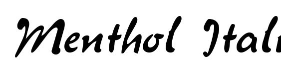 шрифт Menthol Italic, бесплатный шрифт Menthol Italic, предварительный просмотр шрифта Menthol Italic