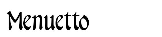 шрифт Menuetto, бесплатный шрифт Menuetto, предварительный просмотр шрифта Menuetto