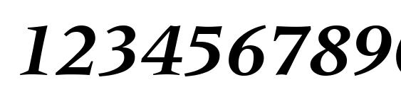 Meridien LT Bold Italic Font, Number Fonts