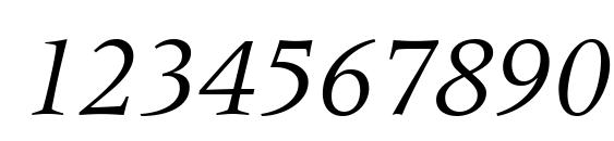 Шрифт Meridien LT Italic, Шрифты для цифр и чисел