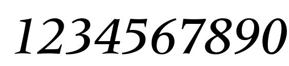 Meridien LT Medium Italic Font, Number Fonts