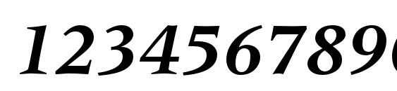 MeridienLTStd BoldItalic Font, Number Fonts