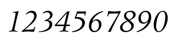 MeridienLTStd Italic Font, Number Fonts