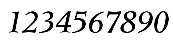 MeridienLTStd MediumItalic Font, Number Fonts