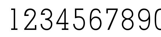 Mesa Light Regular Font, Number Fonts